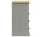 Commode Vigo Gris 80x40x76 Cm Bois Massif De Pin