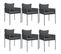 Chaises De Jardin Avec Coussins Lot De 6 Noir 54x61x83 Cm Rotin