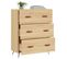 Commode Chêne Sonoma 69,5 X 34 X 90 Cm Bois Contreplaqué