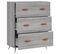 Commode Sonoma Gris 69,5 X 34 X 90 Cm Bois Contreplaqué