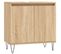 Armoire De Bain Chêne Sonoma 58x33x60 Cm Bois Contreplaqué