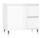 Armoire De Salle De Bain Blanc Brillant 65x33x60 Cm