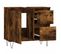 Armoire De Bain Chêne Fumé 65x33x60 Cm Bois Contreplaqué