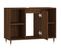 Armoire Salle De Bain Chêne Marron 80x33x60cm Bois Contreplaqué