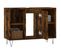 Armoire Salle De Bain Chêne Fumé 80x33x60cm Bois Contreplaqué