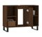 Armoire Salle De Bain Chêne Marron 80x33x60cm Bois Contreplaqué