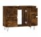 Armoire Salle De Bain Chêne Fumé 80x33x60cm Bois Contreplaqué