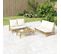 Banc De Jardin Avec Coussins Blanc Crème Bambou