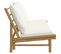 Banc De Jardin Avec Coussins Blanc Crème Bambou