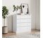 Commode Alta Blanc 77x35x73 Cm Bois Massif De Pin