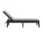 Chaise Longue Avec Coussin Anthracite 186x60x29 Cm Pp