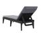 Chaise Longue Avec Coussin Anthracite 186x60x29 Cm Pp