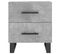 Tables De Chevet 2pcs Gris Béton 40x35x47,5cm Bois Contreplaqué