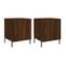 Tables De Chevet 2pcs Chêne Marron 40x40x50cm Bois Contreplaqué