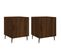 Tables De Chevet 2pcs Chêne Marron 40x40x50cm Bois Contreplaqué