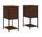 Tables De Chevet 2pcs Chêne Marron 32x42x70cm Bois Contreplaqué