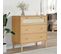 Commode Senja Aspect De Rotin Marron Bois De Pin Solide