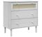 Commode Senja Aspect De Rotin Blanc Bois De Pin Solide