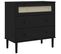 Commode Senja Aspect De Rotin Noir Bois De Pin Solide