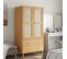 Armoire Senja Aspect Rotin Marron Bois Massif De Pin