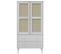 Armoire Senja Aspect Rotin Blanc 90x55x175cm Bois Massif Pin