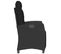 Chaises Inclinables De Jardin Lot De 2 Repose-pied Noir Rotin