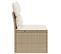 Chaise De Jardin Sans Accoudoirs Avec Coussins Beige Poly Rotin