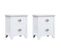 Lot De 2 Tables De Chevet - Tables De Nuit Avec 2 Tiroirs Blanc