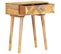 Table De Chevet, Table De Nuit, Meuble De Rangement 43 X 30 X 58 Cm Bois De Manguier Massif