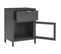 Table De Chevet Table De Nuit Anthracite 40x30x54,5 Cm Acier Et Verre