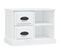 Table De Chevet Table De Nuit Meuble De Rangement Blanc 60x35,5x45 Cm