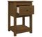 Table De Chevet, Table De Nuit, Meuble De Rangement Marron Miel 40x35x61,5 Cm Bois De Pin Solide