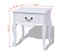 Table De Chevet, Table De Nuit, Table D'appoint Mdf Blanc