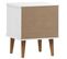 Table De Chevet, Table De Nuit, Table D'appoint Blanc 40x35x48 Cm Bois De Pin Massif