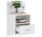 Table De Chevet Murale - Table De Nuit Blanc Brillant