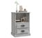 Table De Chevet, Table De Nuit Pour Chambre Salon Sonoma Gris 43x36x60 Cm