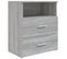 Table De Chevet, Table De Nuit Pour Chambre Salon Sonoma Gris 50x32x60 Cm