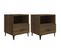 Lot De 2 Tables De Chevet - Tables De Nuit Chêne Marron Bois D'ingénierie