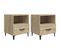 Lot De 2 Tables De Chevet - Tables De Nuit Chêne Sonoma Bois D'ingénierie