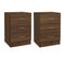 Lot De 2 Tables De Chevet - Tables De Nuit Chêne Marron 38x35x56cm Bois D'ingénierie