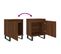 Lot De 2 Tables De Chevet - Tables De Nuit Chêne Marron 40x30x50cm Bois D'ingénierie