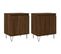 Lot De 2 Tables De Chevet - Tables De Nuit Chêne Marron 40x30x50cm Bois D'ingénierie