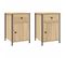 Lot De 2 Tables De Chevet - Tables De Nuit Chêne Sonoma 40x42x60cm Bois D'ingénierie