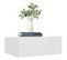 Lot De 2 Tables De Chevet Murales - Tables De Nuit Flottantes Blanc Brillant 40x30x15 Cm