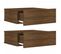 Lot De 2 Tables De Chevet Murales - Tables De Nuit Flottantes Chêne Marron 40x30x15 Cm