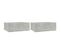 Lot De 2 Tables De Chevet Murales - Tables De Nuit Flottantes Gris Béton 40x30x15 Cm