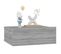 Lot De 2 Tables De Chevet Murales - Tables De Nuit Flottantes Sonoma Gris 40x30x15 Cm