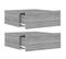 Lot De 2 Tables De Chevet Murales - Tables De Nuit Flottantes Sonoma Gris 40x30x15 Cm