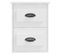 Lot De 2 Tables De Chevet Murales - Tables De Nuit Blanc 41,5x36x53 Cm