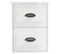 Lot De 2 Tables De Chevet Murales - Tables De Nuit Blanc Brillant 41,5x36x53 Cm